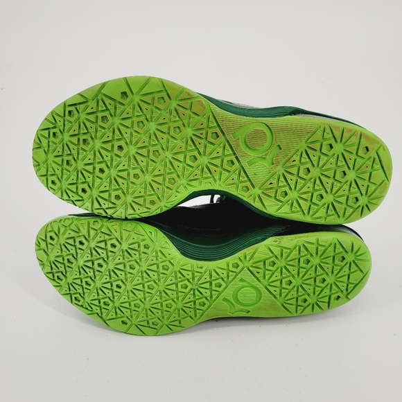 Nike KD V 5 Men Sz 9 Blk /Electric Grn /Pine B Ball Shoes 554988-004 Pre Owned - Picture 8 of 9